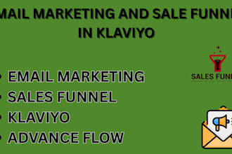 build ecommerce, email marketing sales funnel in klaviyo
