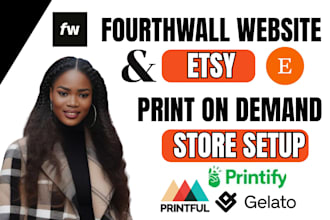 setup fourthwall website upload pod products listing and optimize merch store