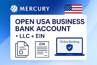 open a USA mercury business bank account with llc and ein documents