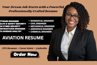 write a professional aviation resume or CV for pilots, engineers, flight