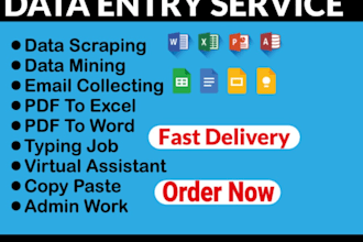 do fastest data entry ,data collection, copy paste work
