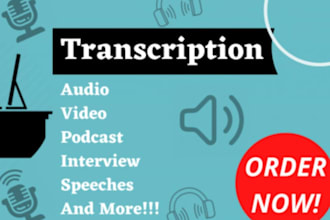 transcribe audio and videe accurately and fast
