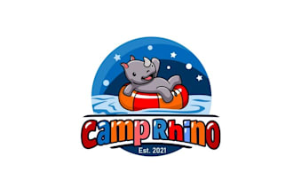 design exceptional fun camp rhino logo