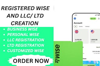 register llc and ltd for business and personal wise account