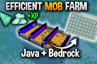 build any automatic farm in minecraft java and bedrock