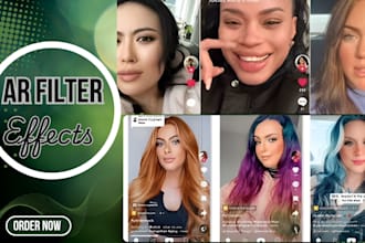 build custom ar effects for tiktok instagram and snapchat using lens studio
