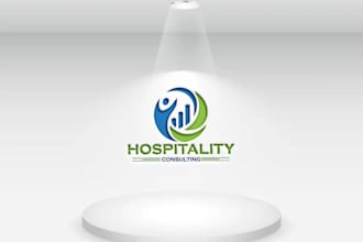 make modern perfect  hospitality consulting logo design