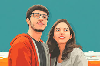 draw your photo into a realistic vector portrait