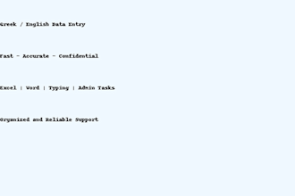 do accurate greek data entry, typing and virtualassistant tasks