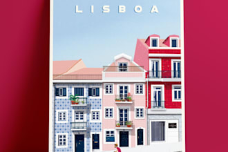 create a outstanding custom travel and explore poster design