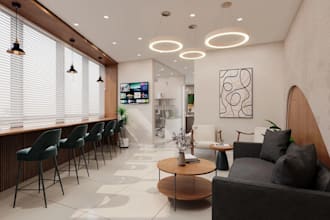 design commercial office interior,space planning 2d floor plan and 3d render