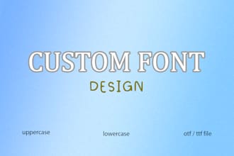 create custom unique and elegant font design