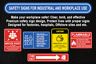 deliver professional safety sign design in 3 hours