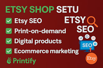 do etsy shop setup, etsy digital product, etsy listing, etsy product SEO