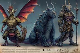 draw fantasy characters, book covers, and tabletop art