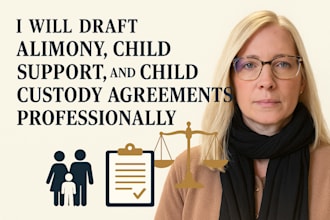 prepare court ready alimony, child support, and custody document