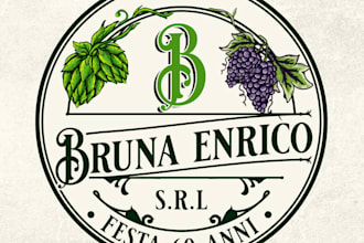 design a vintage custom hops, beer, or whiskey brand logo