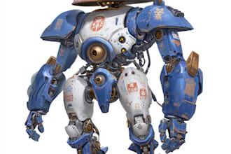 draw your mecha robot fanart or original in digital artwork