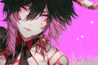 draw anime character or fan art illustration