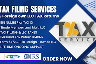 do USA individual tax return and business corporate tax filing 1120 tax cpa itin
