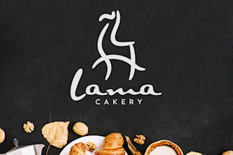 design a modern creative logo for your bakery, cakery, or food brand