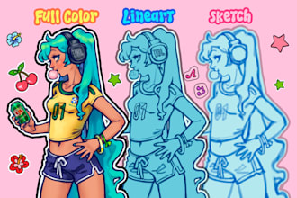 draw any character you want in a cartoonish style