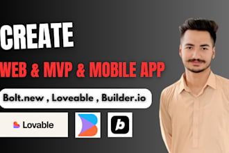 build websites, mvp products and mobile apps with loveable ai, builder io, bolt