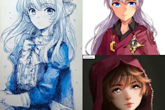 draw anime character for you