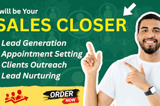 be high ticket sales closer and company sales representative to close deals