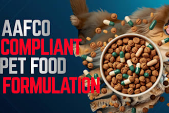 formulate aafco compliant pet food and supplements