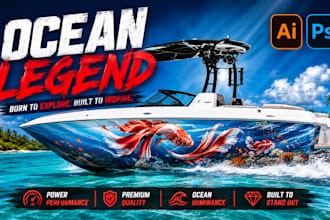 design boat wrap, jet ski, yacht and personal watercraft