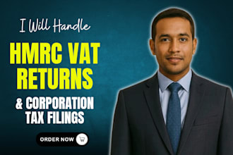 handle hmrc vat returns and corporation tax filings as dedicated agent