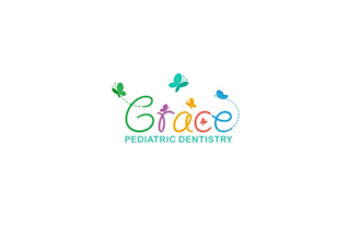 design butterfly pediatric dental office logo