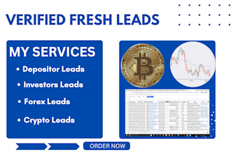 provide hot verified finance fresh leads, crypto  coin leads