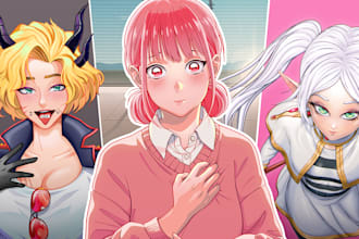 draw a cute anime character