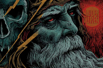 create dark art and heavy death metal illustration