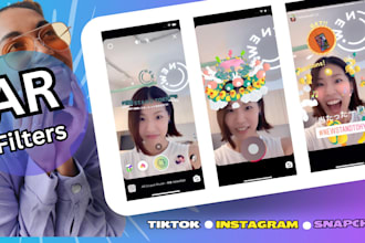 design viral and captivating ar filters for tiktok, instagram, and snapchat