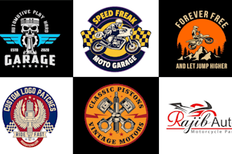 design unique motorcycle or bike logo and t shirt