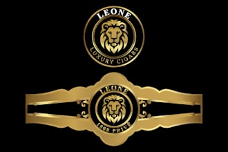 design premium cigar label, cigar band, cigar box, and cigar logo