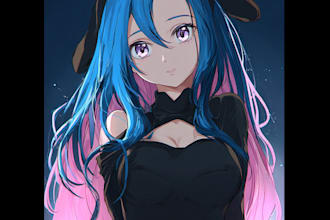 draw anime character or fan art illustration
