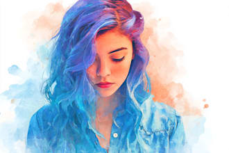 create  paint a stylised watercolor illustration