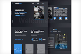 make a responsive portfolio website with HTML CSS javascript