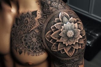 do a custom tattoo design as a tattoo artist
