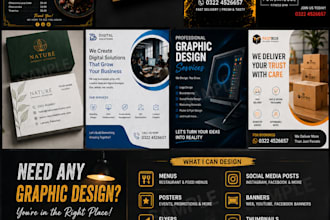 create realistic menus, flyers