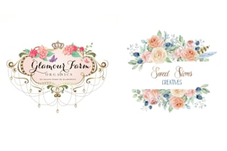 do unique boho, botanical, whimsical, and floral logo design