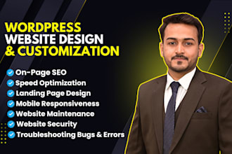 build wordpress website, update, fix, bugs, errors, security, seo, and speed etc