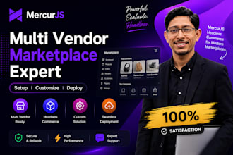 setup mercurjs or vendure multi vendor headless marketplace