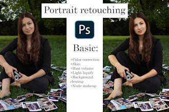 do photo editing and portrait photo retouching