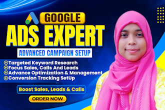 setup your google ads adwords PPC campaigns optimization as a SEM specialist