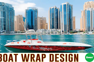 design boat wrap, ship wrap, jet ski or yacht design